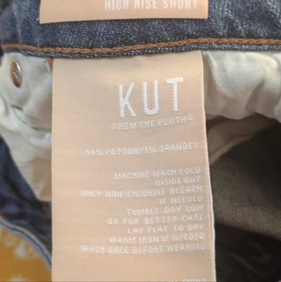 Kut From the Kloth Jane High Rise Jean Shorts 6 Denim - Picture 7 of 11